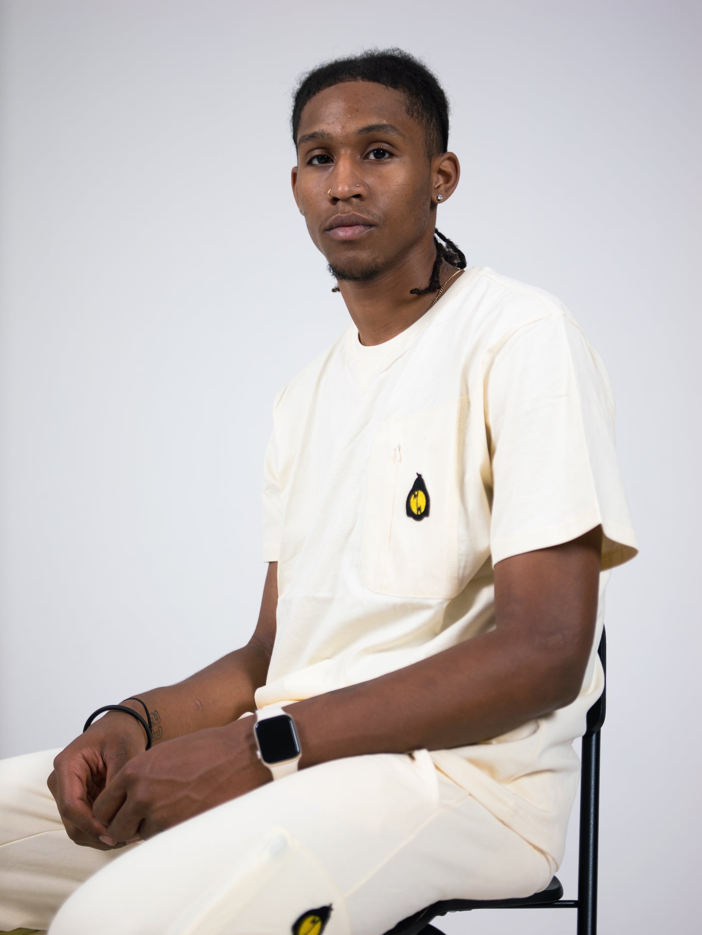 T-shirt Magagne Pocket Blanc 100% Cotton