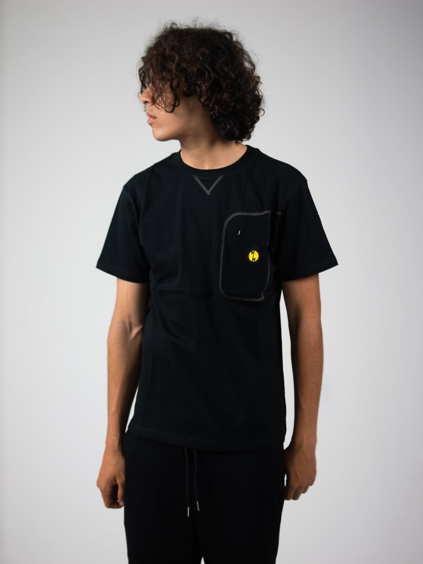T-shirt Magagne Pocket Noir 100% Cotton