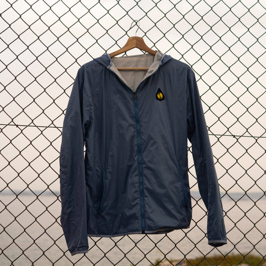 Veste Coupe-Vent Réversible Magagne Bleu Pastel/ Blanc