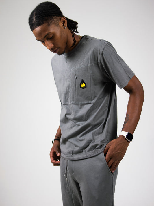 T-shirt Magagne Pocket Gris 100% Cotton