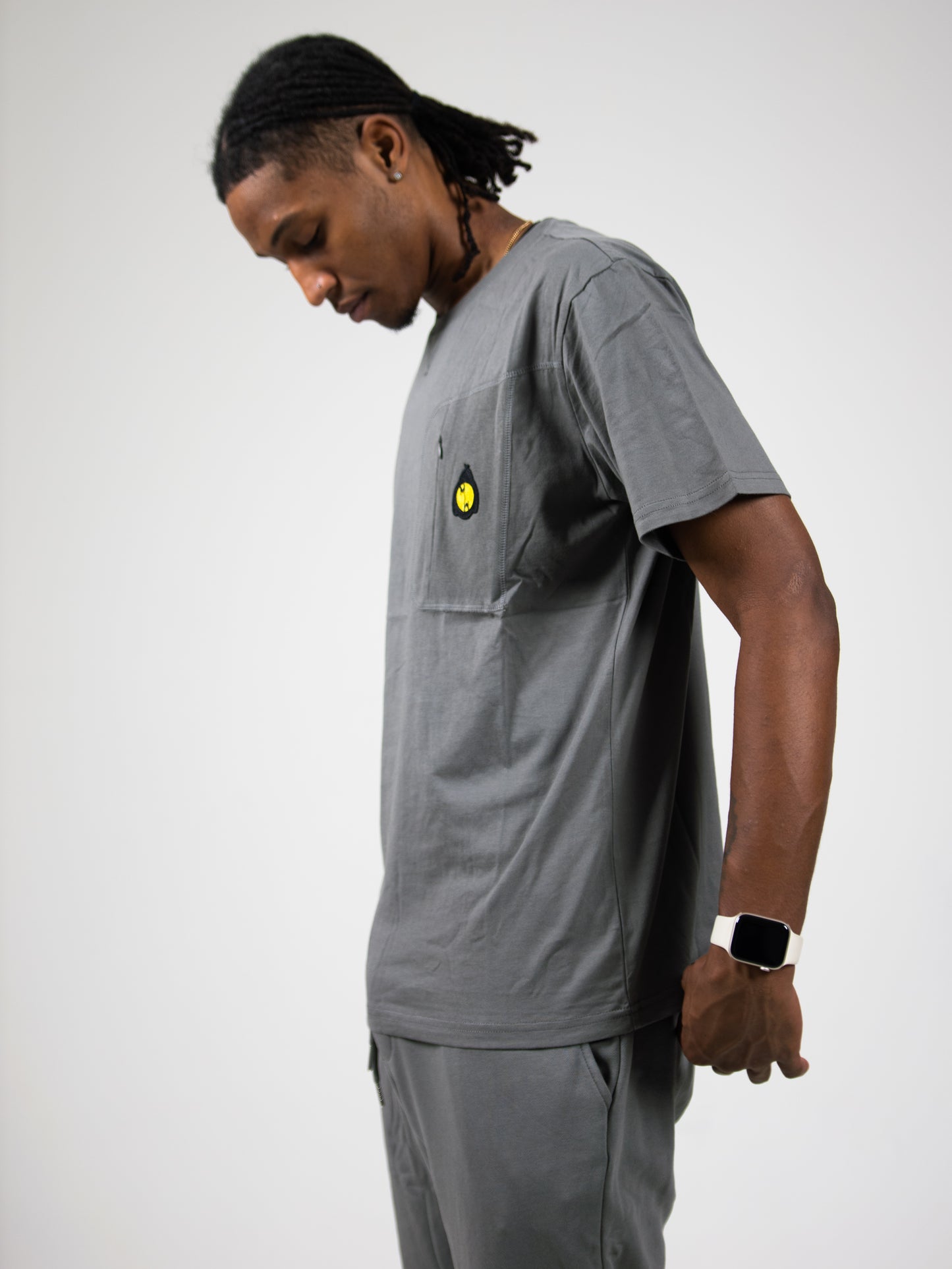 T-shirt Magagne Pocket Gris 100% Cotton