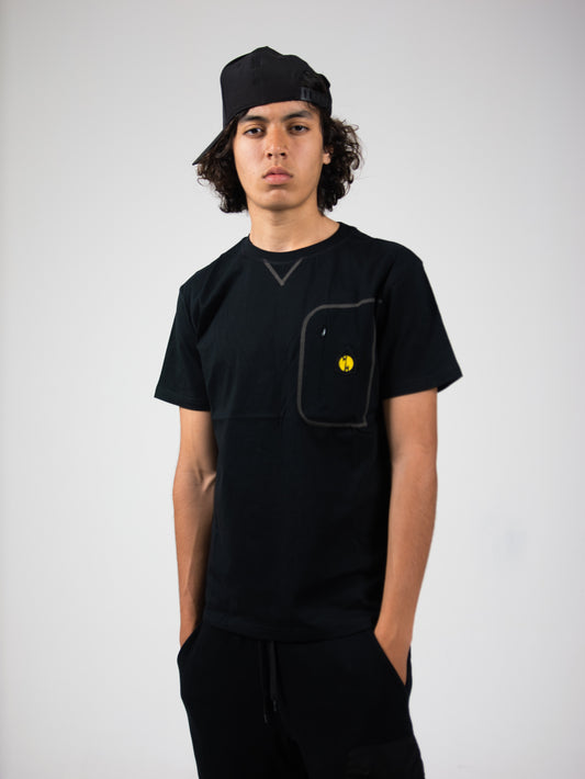 T-shirt Magagne Pocket Noir 100% Cotton